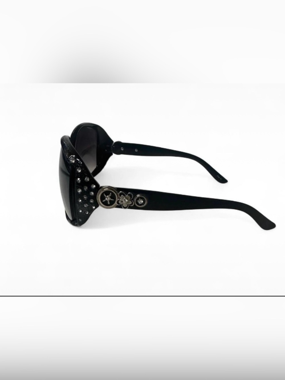 Y2K McBling Rhinestone Tortoise Sunglasses Diva Oversized Shades 2000s diva